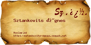 Sztankovits Ágnes névjegykártya