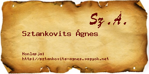 Sztankovits Ágnes névjegykártya